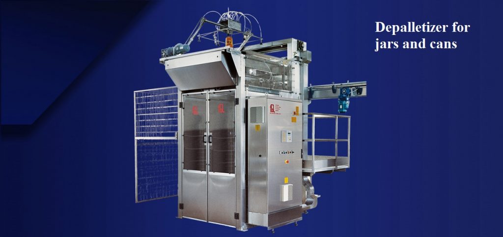 Depalletizer for jars and cans